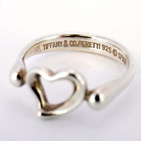 Tiffany Heart Ring, Silver 925, Size 9, Women's
